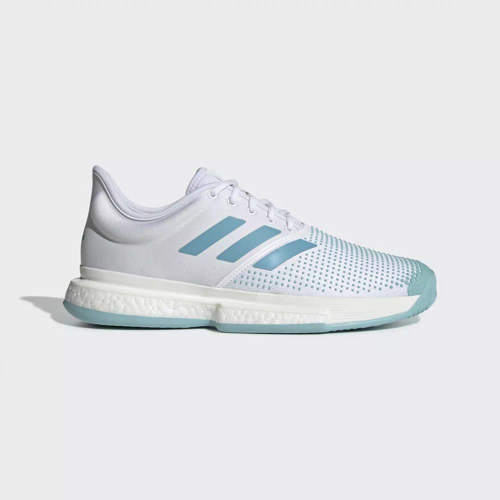 Adidas SoleCourt Boost Parley Zapatillas De Tenis Blancos Para Hombre (MX-71164)